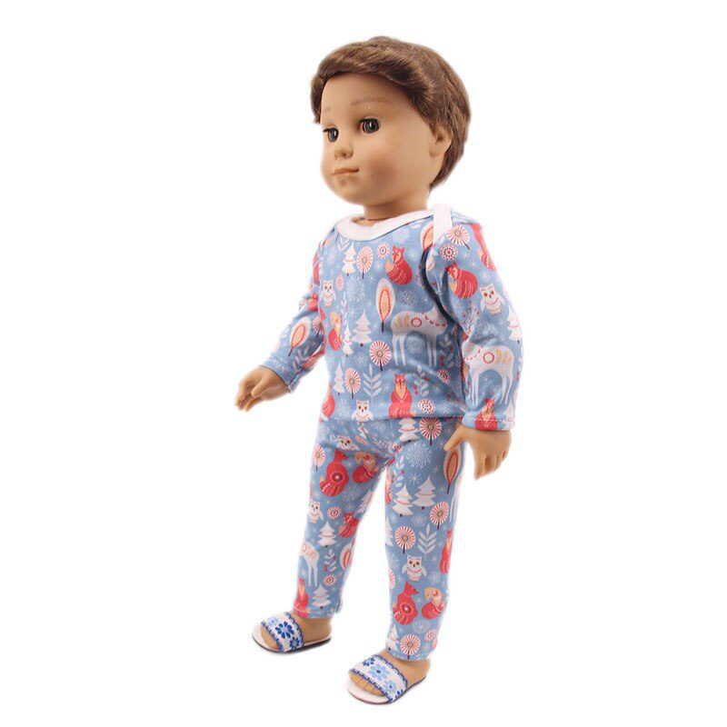 2 Pcs/Set=Shirts + Pants Doll Clothes Accessories For Born Baby 43cm Items & 18 Inch American Doll Girl's Toys & Our Generation