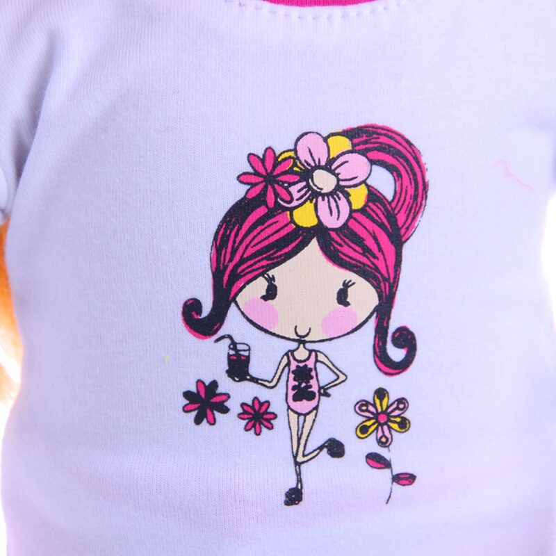 2 Pcs/Set=Shirts + Pants Doll Clothes Accessories For Born Baby 43cm Items & 18 Inch American Doll Girl's Toys & Our Generation
