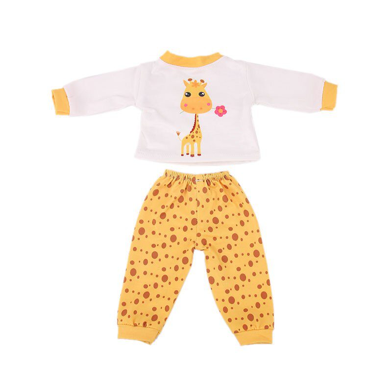2 Pcs/Set=Shirts + Pants Doll Clothes Accessories For Born Baby 43cm Items & 18 Inch American Doll Girl's Toys & Our Generation