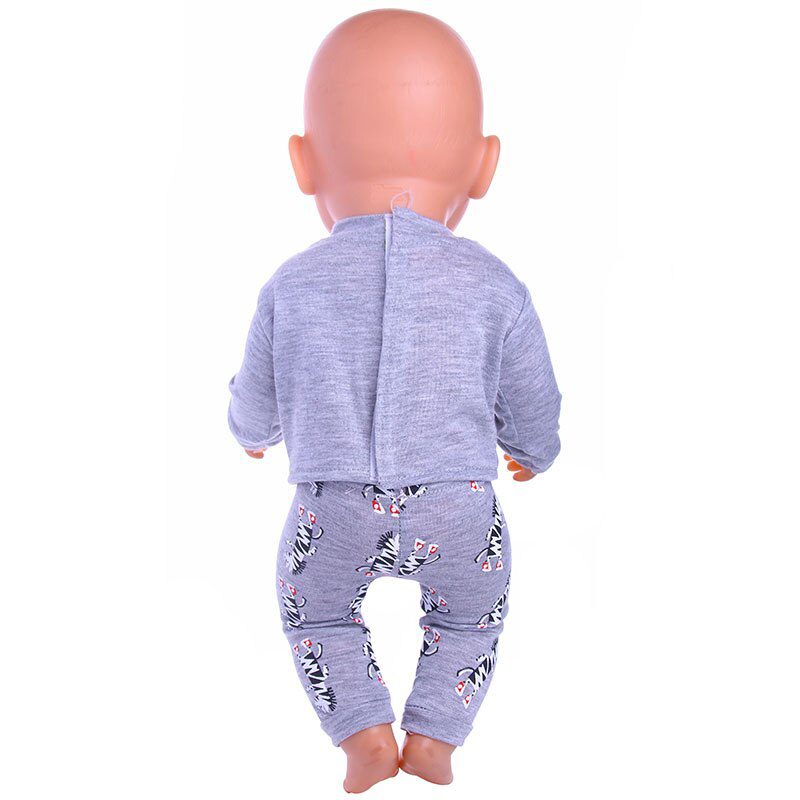 2 Pcs/Set=Shirts + Pants Doll Clothes Accessories For Born Baby 43cm Items & 18 Inch American Doll Girl's Toys & Our Generation