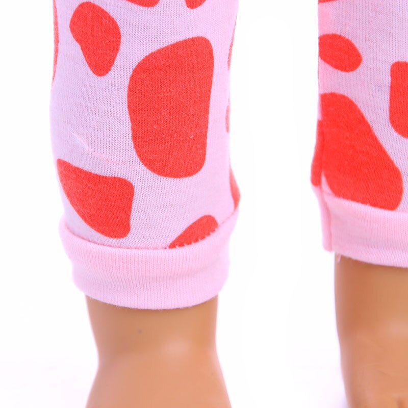 2 Pcs/Set=Shirts + Pants Doll Clothes Accessories For Born Baby 43cm Items & 18 Inch American Doll Girl's Toys & Our Generation