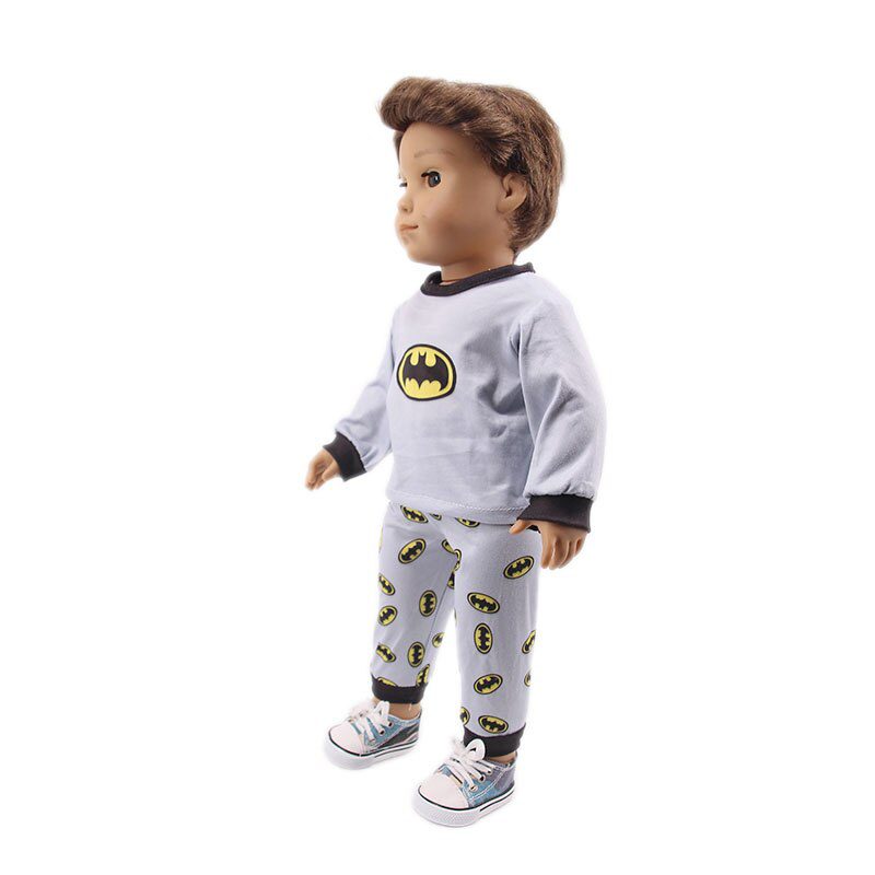 2 Pcs/Set=Shirts + Pants Doll Clothes Accessories For Born Baby 43cm Items & 18 Inch American Doll Girl's Toys & Our Generation