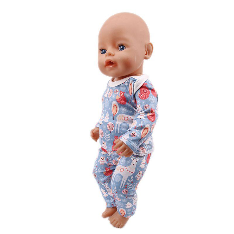 2 Pcs/Set=Shirts + Pants Doll Clothes Accessories For Born Baby 43cm Items & 18 Inch American Doll Girl's Toys & Our Generation