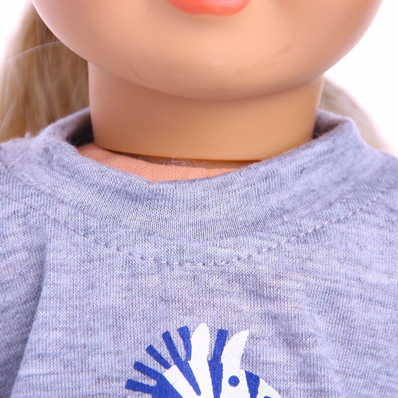 2 Pcs/Set=Shirts + Pants Doll Clothes Accessories For Born Baby 43cm Items & 18 Inch American Doll Girl's Toys & Our Generation