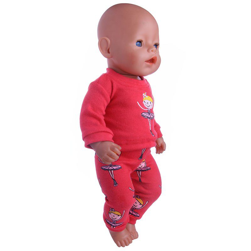 2 Pcs/Set=Shirts + Pants Doll Clothes Accessories For Born Baby 43cm Items & 18 Inch American Doll Girl's Toys & Our Generation