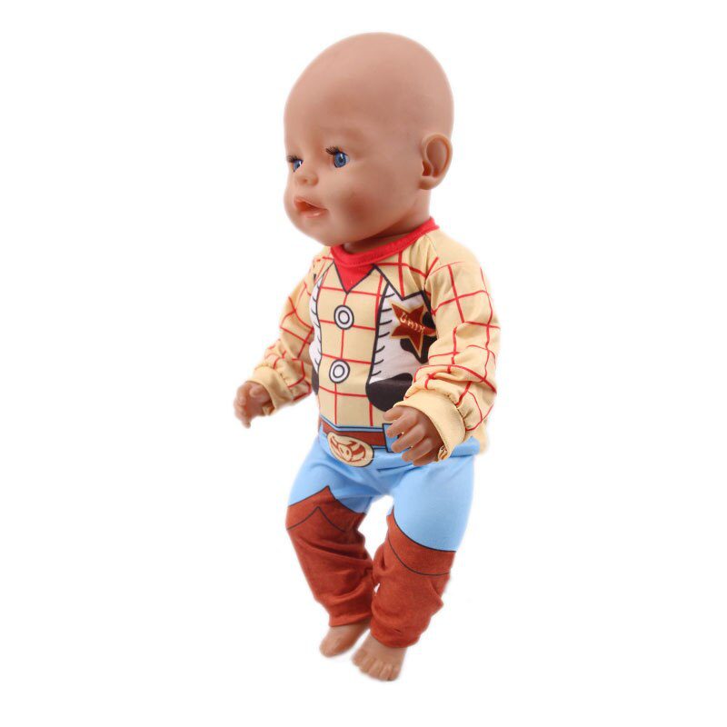 2 Pcs/Set=Shirts + Pants Doll Clothes Accessories For Born Baby 43cm Items & 18 Inch American Doll Girl's Toys & Our Generation