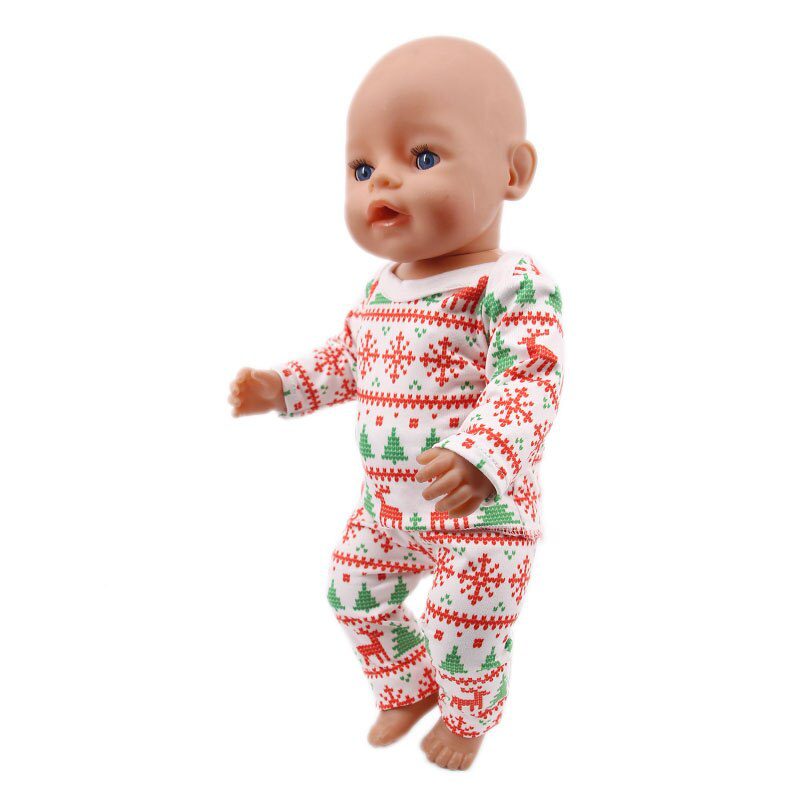 2 Pcs/Set=Shirts + Pants Doll Clothes Accessories For Born Baby 43cm Items & 18 Inch American Doll Girl's Toys & Our Generation