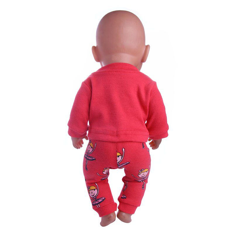 2 Pcs/Set=Shirts + Pants Doll Clothes Accessories For Born Baby 43cm Items & 18 Inch American Doll Girl's Toys & Our Generation
