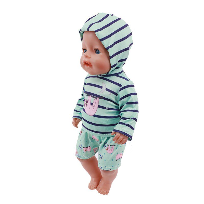 2 Pcs/Set=Shirts + Pants Doll Clothes Accessories For Born Baby 43cm Items & 18 Inch American Doll Girl's Toys & Our Generation