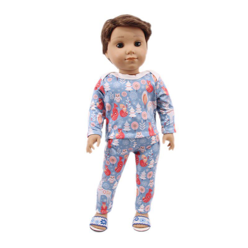 2 Pcs/Set=Shirts + Pants Doll Clothes Accessories For Born Baby 43cm Items & 18 Inch American Doll Girl's Toys & Our Generation