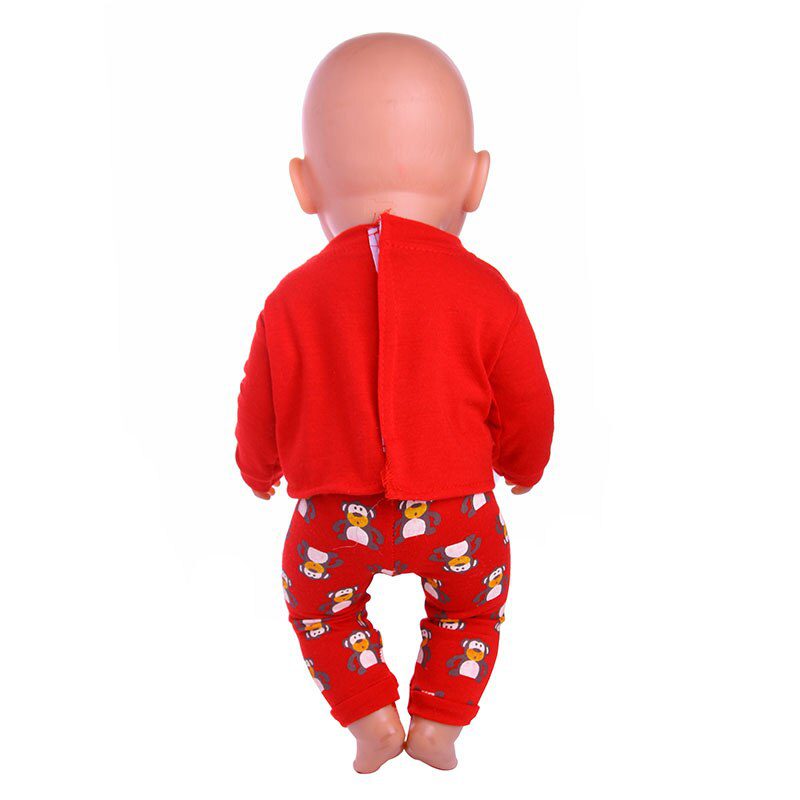 2 Pcs/Set=Shirts + Pants Doll Clothes Accessories For Born Baby 43cm Items & 18 Inch American Doll Girl's Toys & Our Generation