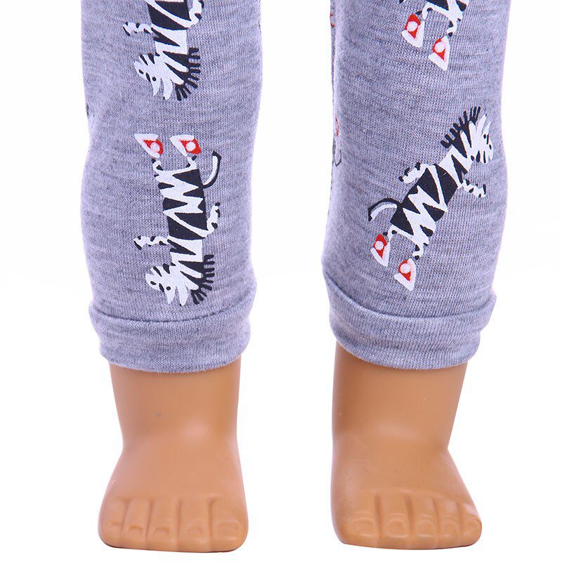 2 Pcs/Set=Shirts + Pants Doll Clothes Accessories For Born Baby 43cm Items & 18 Inch American Doll Girl's Toys & Our Generation