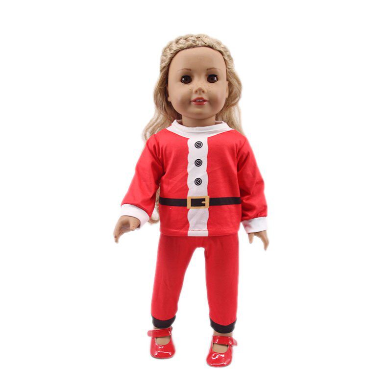 2 Pcs/Set=Shirts + Pants Doll Clothes Accessories For Born Baby 43cm Items & 18 Inch American Doll Girl's Toys & Our Generation
