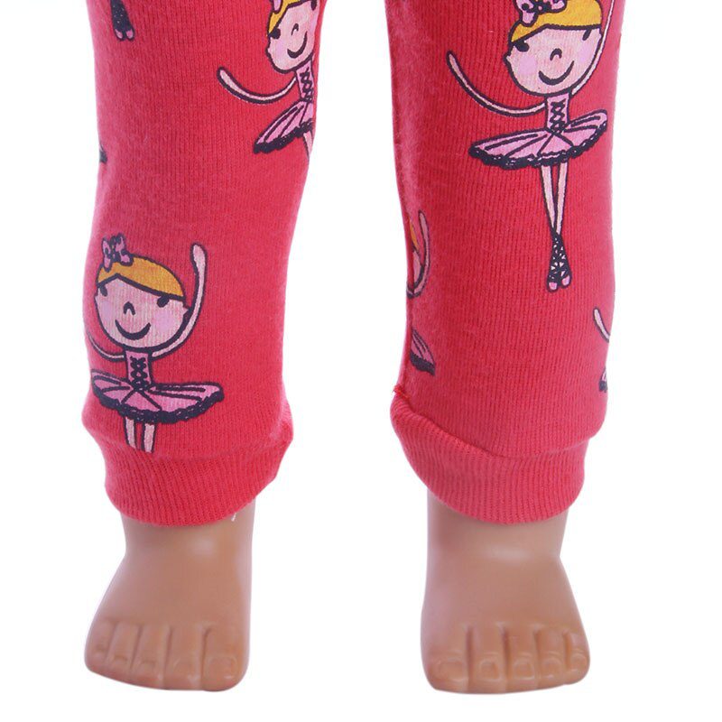 2 Pcs/Set=Shirts + Pants Doll Clothes Accessories For Born Baby 43cm Items & 18 Inch American Doll Girl's Toys & Our Generation