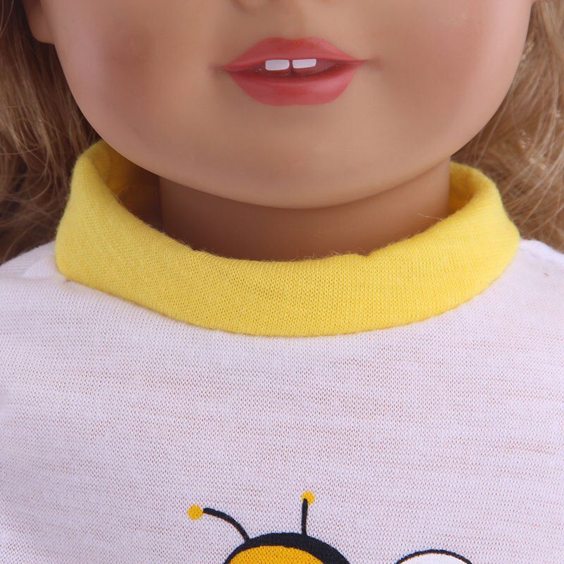 2 Pcs/Set=Shirts + Pants Doll Clothes Accessories For Born Baby 43cm Items & 18 Inch American Doll Girl's Toys & Our Generation