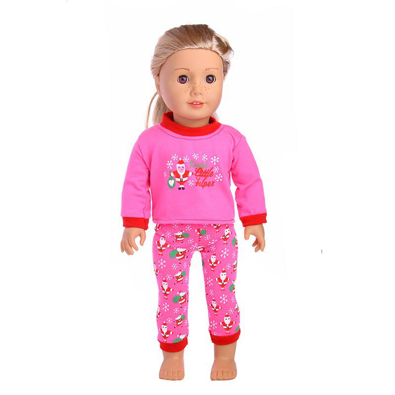 2 Pcs/Set=Shirts + Pants Doll Clothes Accessories For Born Baby 43cm Items & 18 Inch American Doll Girl's Toys & Our Generation