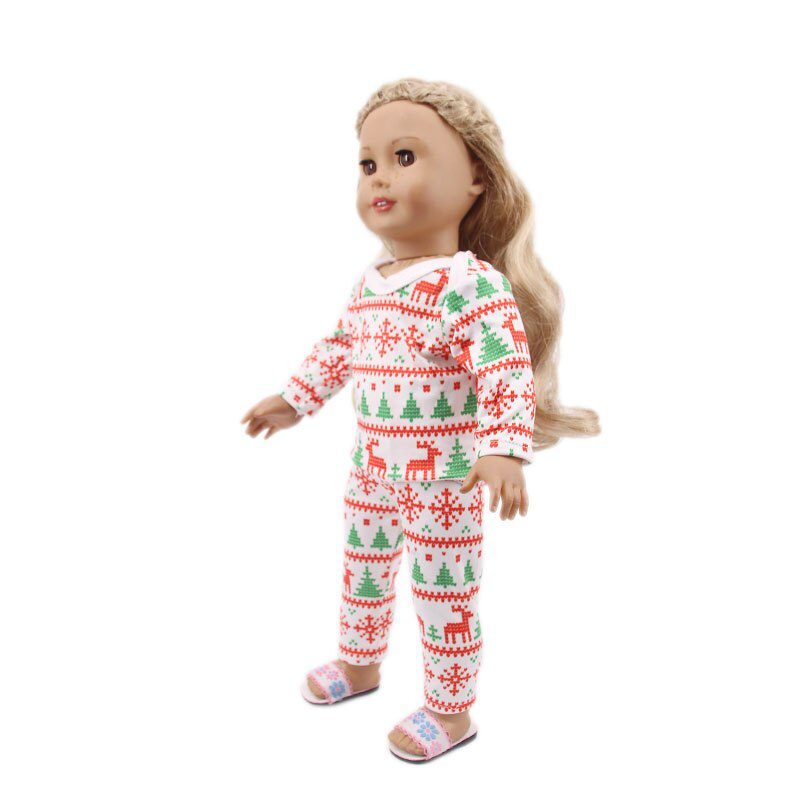 2 Pcs/Set=Shirts + Pants Doll Clothes Accessories For Born Baby 43cm Items & 18 Inch American Doll Girl's Toys & Our Generation