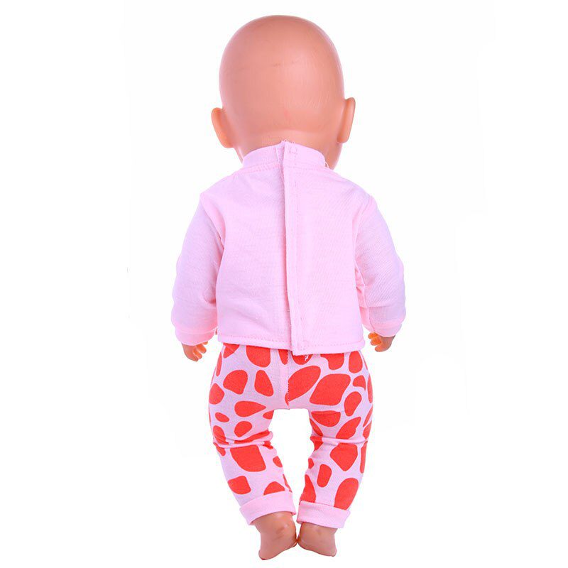 2 Pcs/Set=Shirts + Pants Doll Clothes Accessories For Born Baby 43cm Items & 18 Inch American Doll Girl's Toys & Our Generation