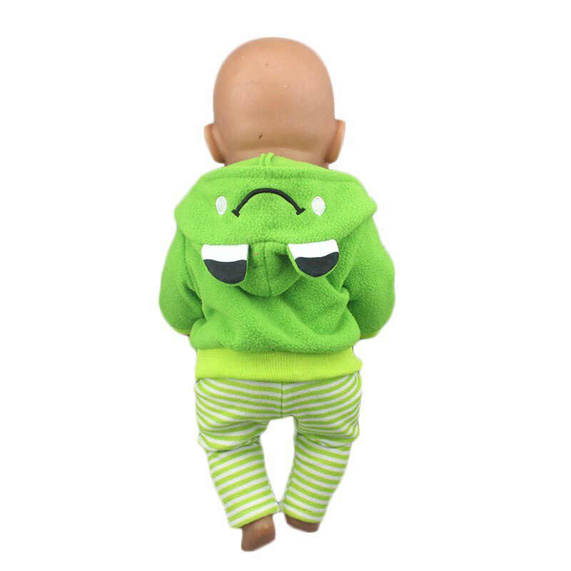 2022 New Cute frog Suits Fit For 43cm Baby Doll 17 Inch Reborn Baby Doll Clothes
