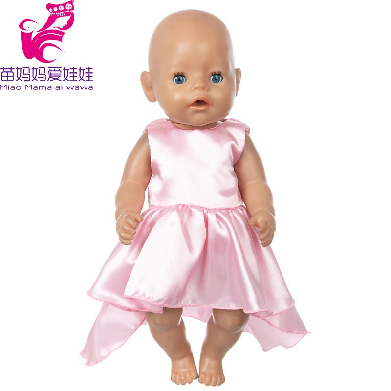 43cm Born New Baby Doll Clothes Pink Kitty Unicorn Pony Pajama Set 18 Inch Doll Clothes Baby Girl Birthday Gift