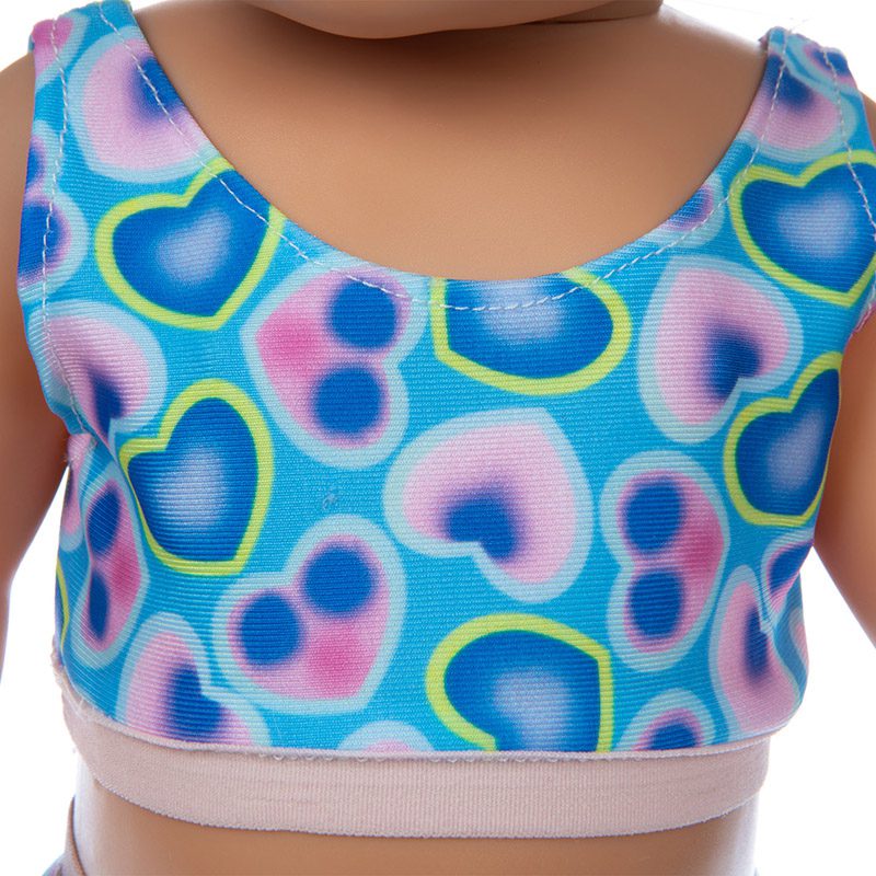 43cm Born New Baby Doll Clothes Pink Kitty Unicorn Pony Pajama Set 18 Inch Doll Clothes Baby Girl Birthday Gift