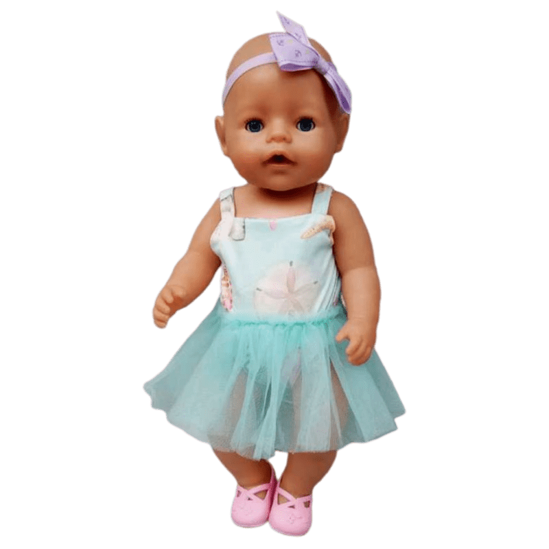 43cm Born New Baby Doll Clothes Pink Kitty Unicorn Pony Pajama Set 18 Inch Doll Clothes Baby Girl Birthday Gift