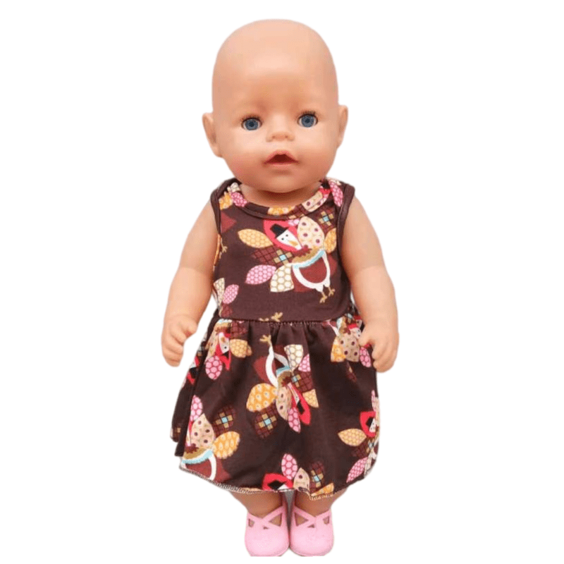 43cm Born New Baby Doll Clothes Pink Kitty Unicorn Pony Pajama Set 18 Inch Doll Clothes Baby Girl Birthday Gift