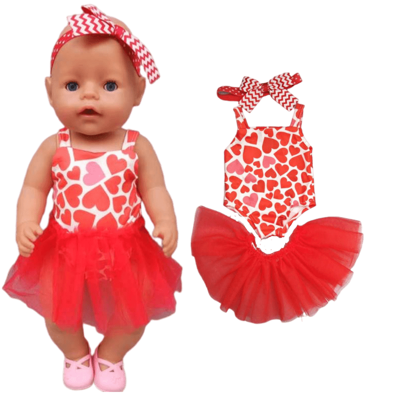 43cm Born New Baby Doll Clothes Pink Kitty Unicorn Pony Pajama Set 18 Inch Doll Clothes Baby Girl Birthday Gift