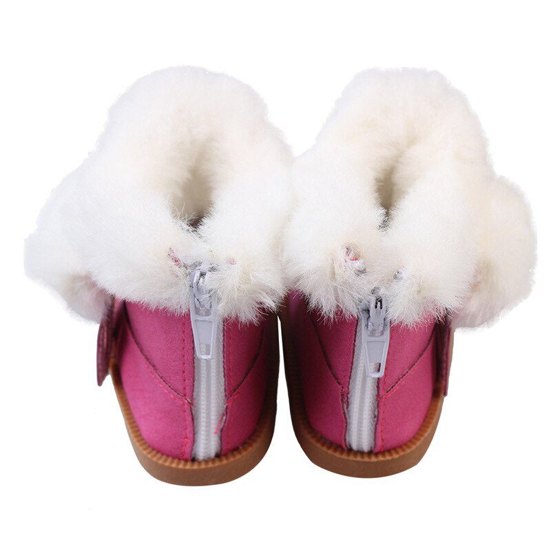 7cm Plush Boots Doll Shoes Clothes Accessories For 43cm Born Baby Doll,18 Inch Girl American,Our Generation,Toys For Girls,Gift