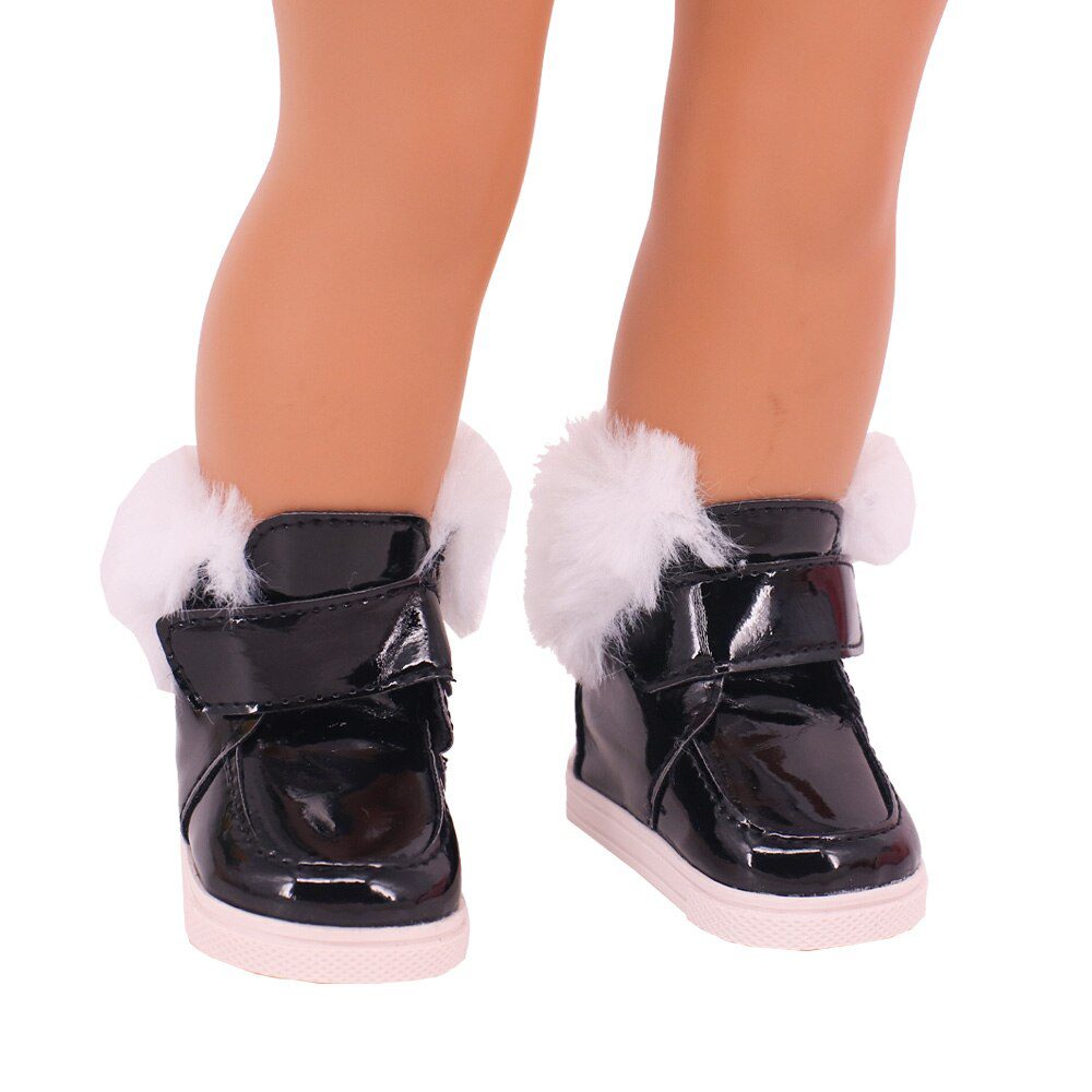 7cm Plush Boots Doll Shoes Clothes Accessories For 43cm Born Baby Doll,18 Inch Girl American,Our Generation,Toys For Girls,Gift