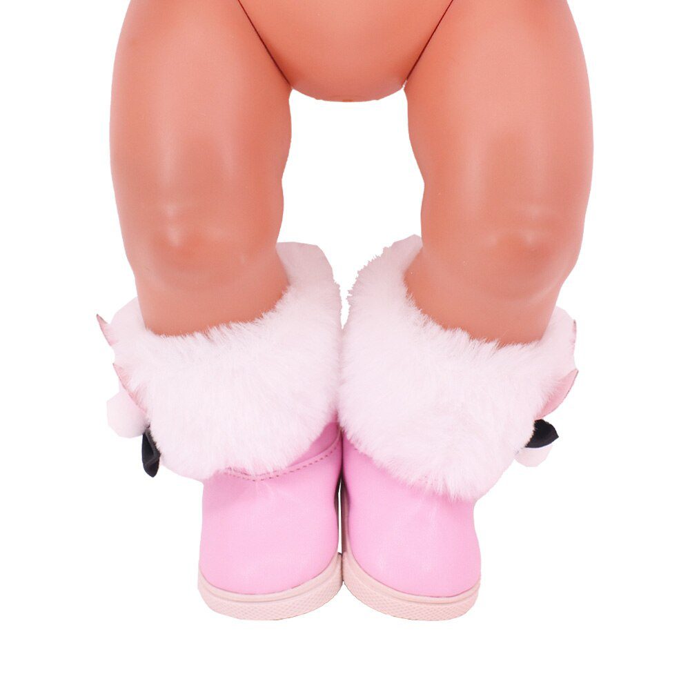 7cm Plush Boots Doll Shoes Clothes Accessories For 43cm Born Baby Doll,18 Inch Girl American,Our Generation,Toys For Girls,Gift