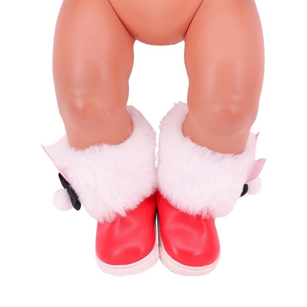 7cm Plush Boots Doll Shoes Clothes Accessories For 43cm Born Baby Doll,18 Inch Girl American,Our Generation,Toys For Girls,Gift