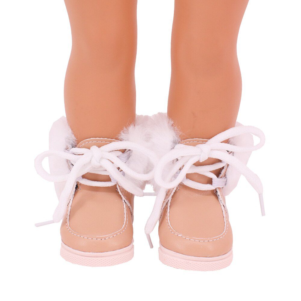 7cm Plush Boots Doll Shoes Clothes Accessories For 43cm Born Baby Doll,18 Inch Girl American,Our Generation,Toys For Girls,Gift