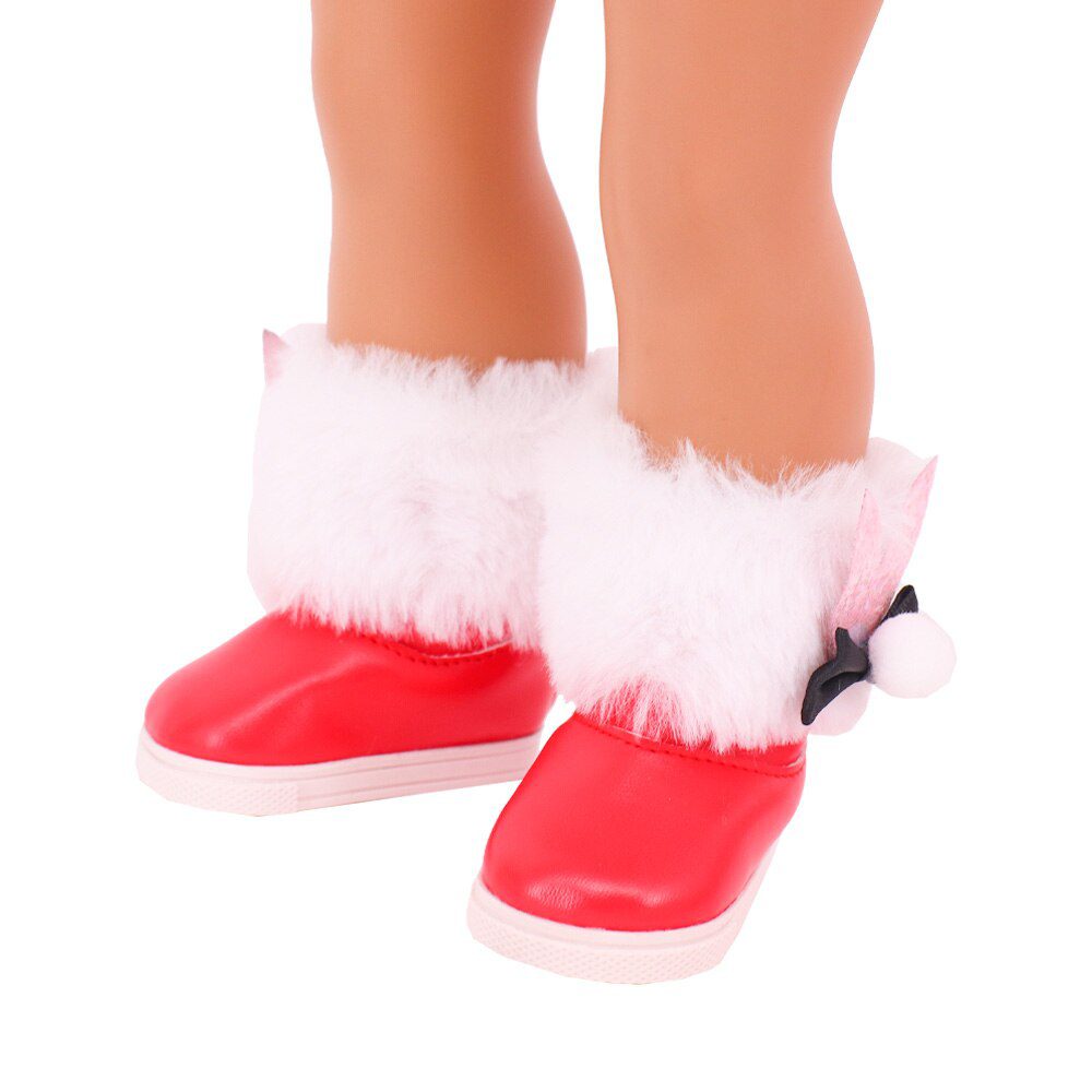7cm Plush Boots Doll Shoes Clothes Accessories For 43cm Born Baby Doll,18 Inch Girl American,Our Generation,Toys For Girls,Gift