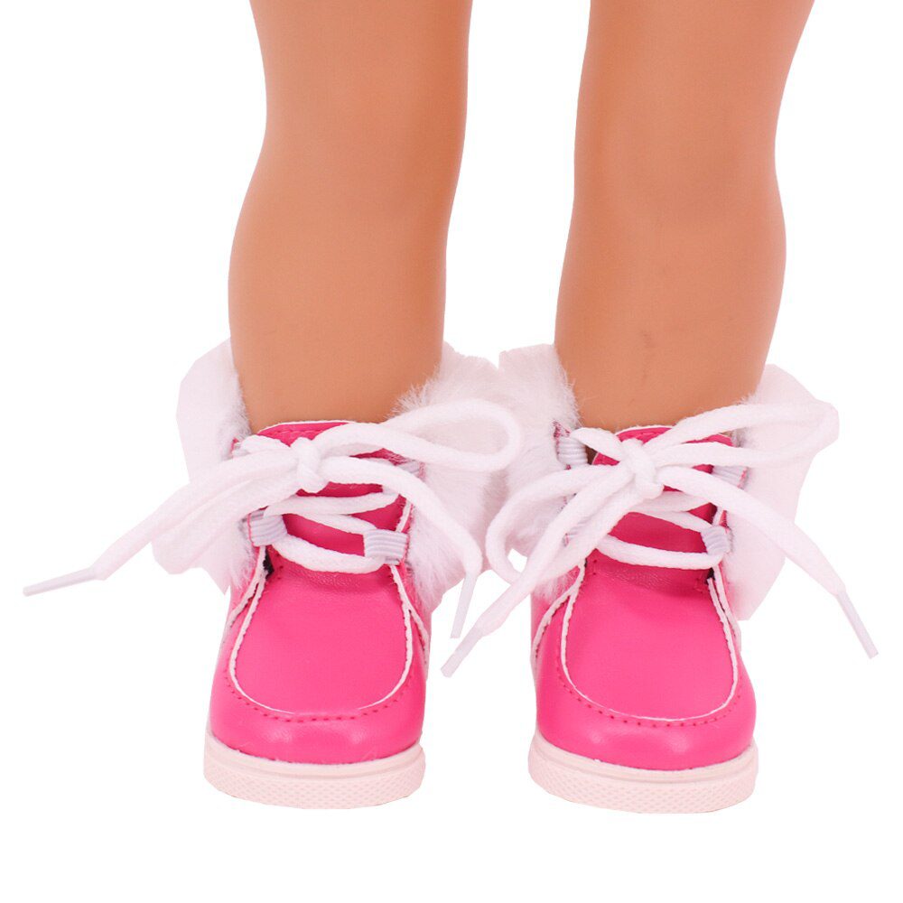 7cm Plush Boots Doll Shoes Clothes Accessories For 43cm Born Baby Doll,18 Inch Girl American,Our Generation,Toys For Girls,Gift