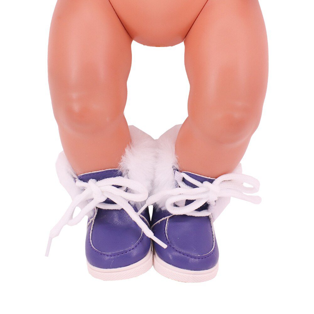 7cm Plush Boots Doll Shoes Clothes Accessories For 43cm Born Baby Doll,18 Inch Girl American,Our Generation,Toys For Girls,Gift