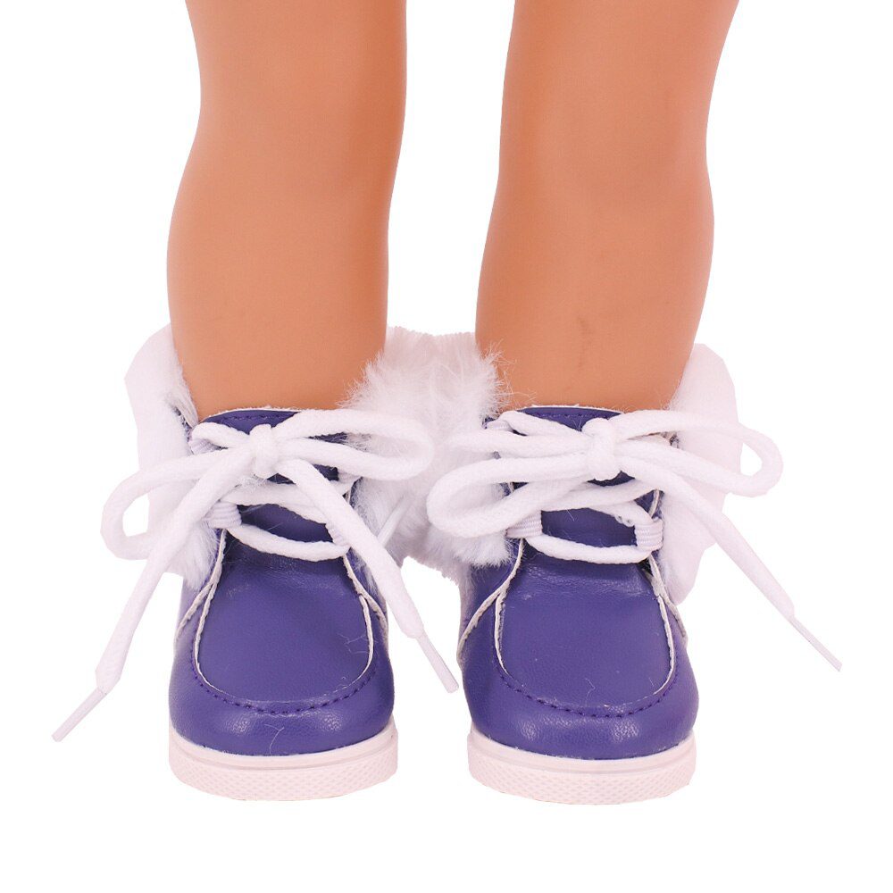 7cm Plush Boots Doll Shoes Clothes Accessories For 43cm Born Baby Doll,18 Inch Girl American,Our Generation,Toys For Girls,Gift