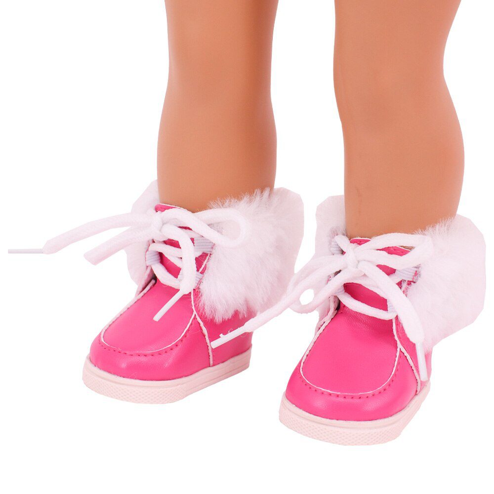 7cm Plush Boots Doll Shoes Clothes Accessories For 43cm Born Baby Doll,18 Inch Girl American,Our Generation,Toys For Girls,Gift