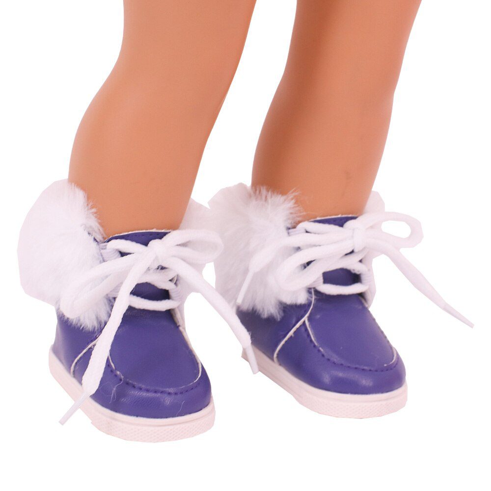 7cm Plush Boots Doll Shoes Clothes Accessories For 43cm Born Baby Doll,18 Inch Girl American,Our Generation,Toys For Girls,Gift