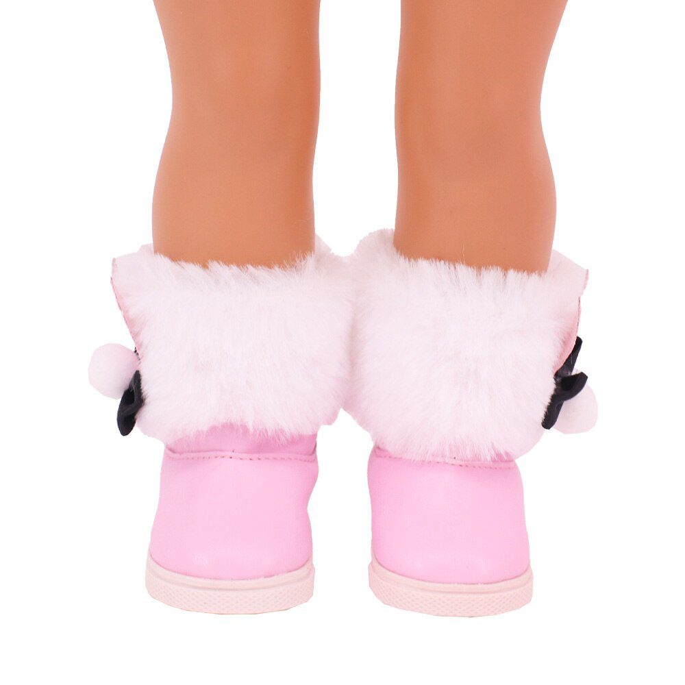 7cm Plush Boots Doll Shoes Clothes Accessories For 43cm Born Baby Doll,18 Inch Girl American,Our Generation,Toys For Girls,Gift