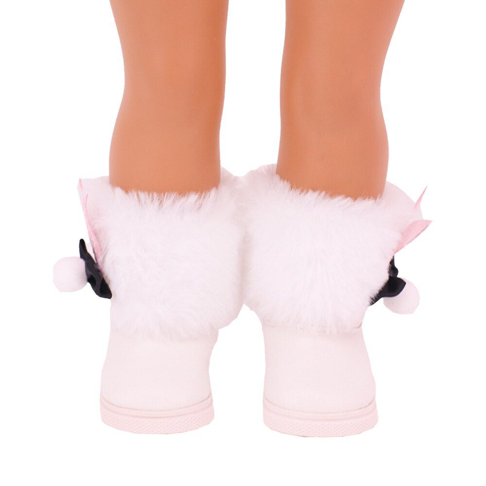 7cm Plush Boots Doll Shoes Clothes Accessories For 43cm Born Baby Doll,18 Inch Girl American,Our Generation,Toys For Girls,Gift