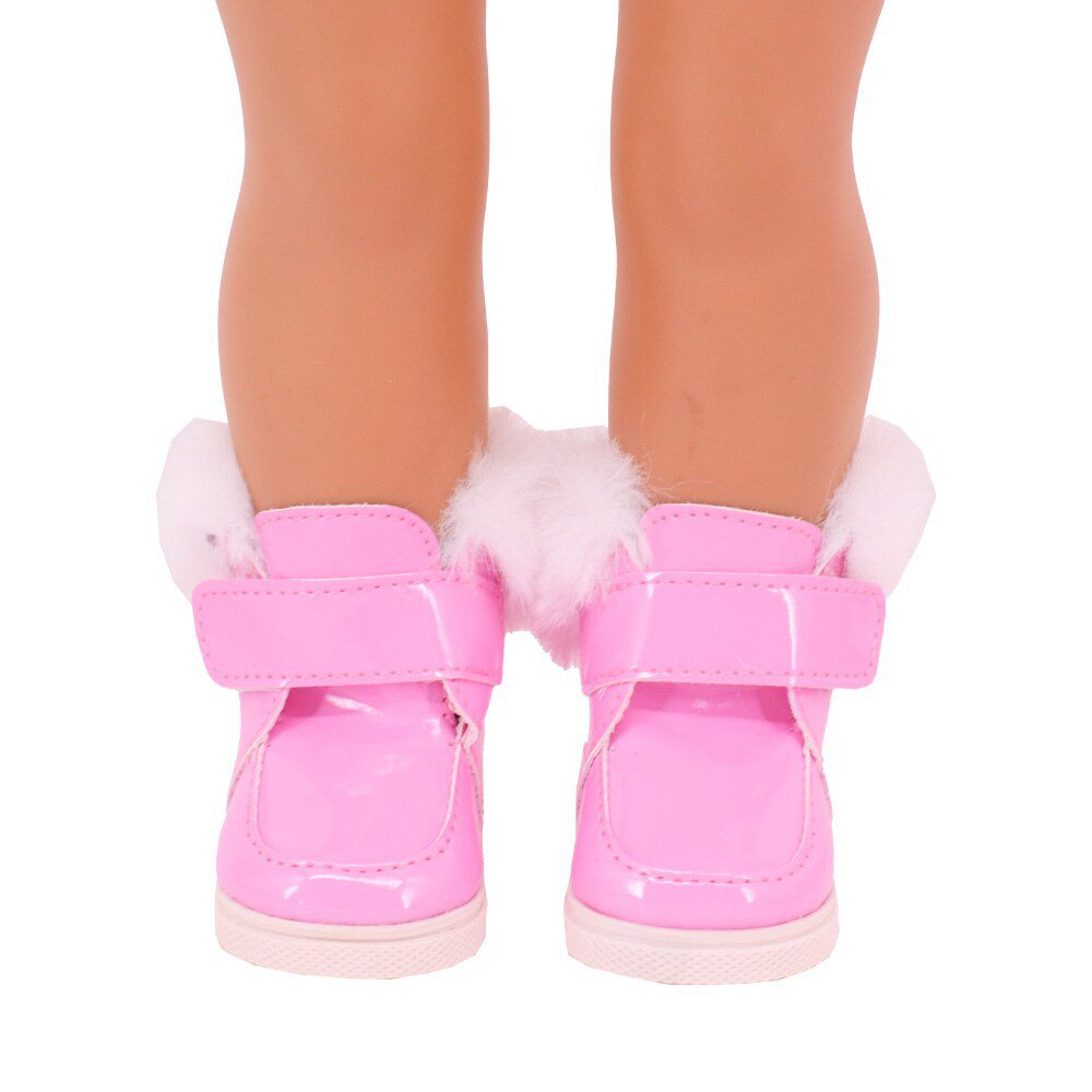 7cm Plush Boots Doll Shoes Clothes Accessories For 43cm Born Baby Doll,18 Inch Girl American,Our Generation,Toys For Girls,Gift