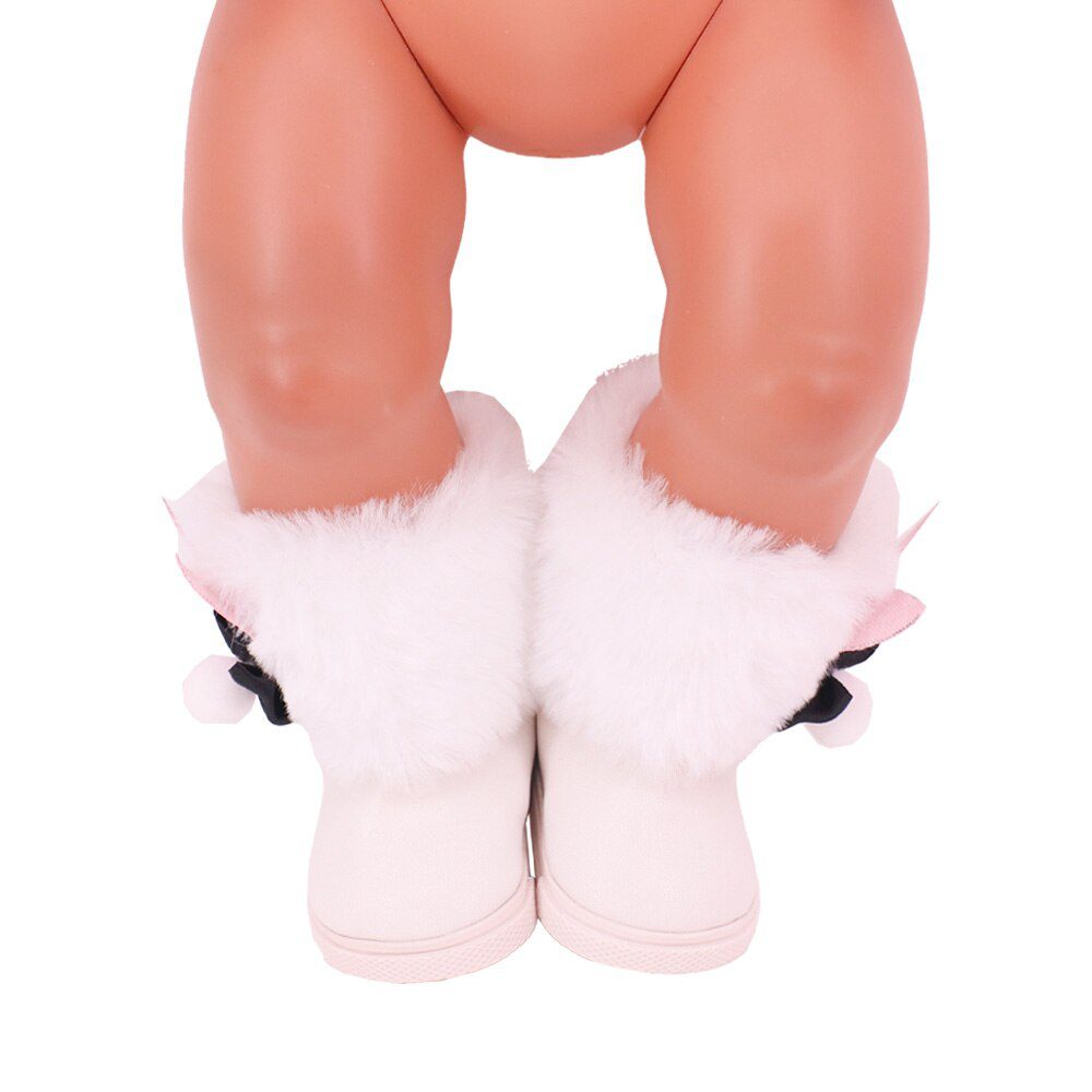 7cm Plush Boots Doll Shoes Clothes Accessories For 43cm Born Baby Doll,18 Inch Girl American,Our Generation,Toys For Girls,Gift