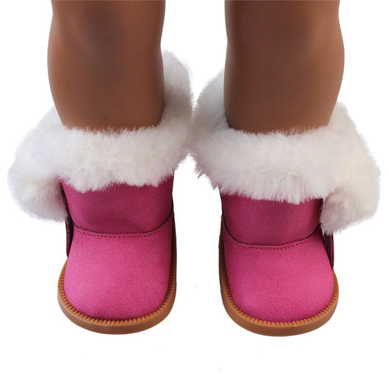7cm Plush Boots Doll Shoes Clothes Accessories For 43cm Born Baby Doll,18 Inch Girl American,Our Generation,Toys For Girls,Gift