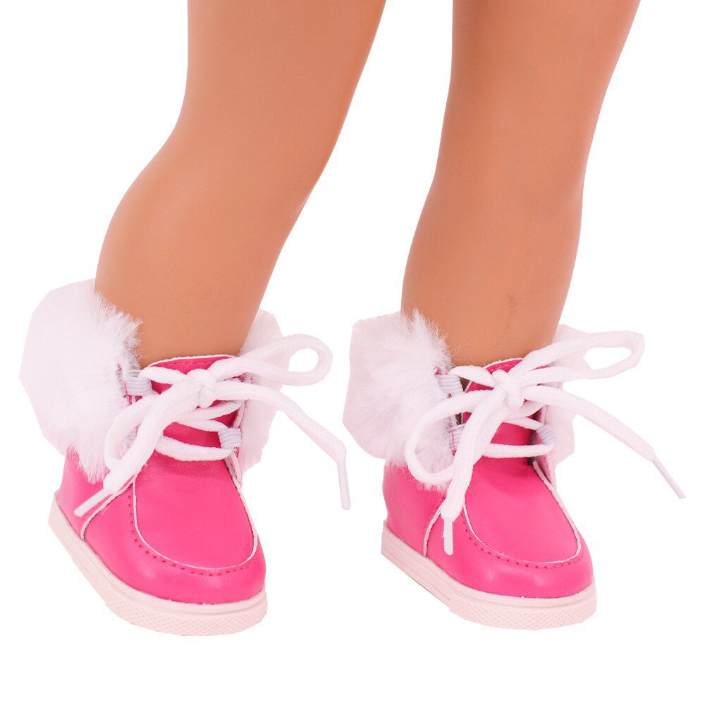 7cm Plush Boots Doll Shoes Clothes Accessories For 43cm Born Baby Doll,18 Inch Girl American,Our Generation,Toys For Girls,Gift