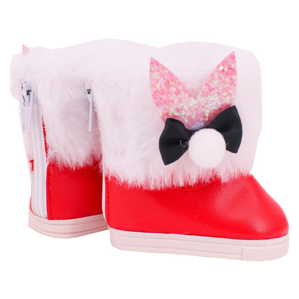 7cm Plush Boots Doll Shoes Clothes Accessories For 43cm Born Baby Doll,18 Inch Girl American,Our Generation,Toys For Girls,Gift