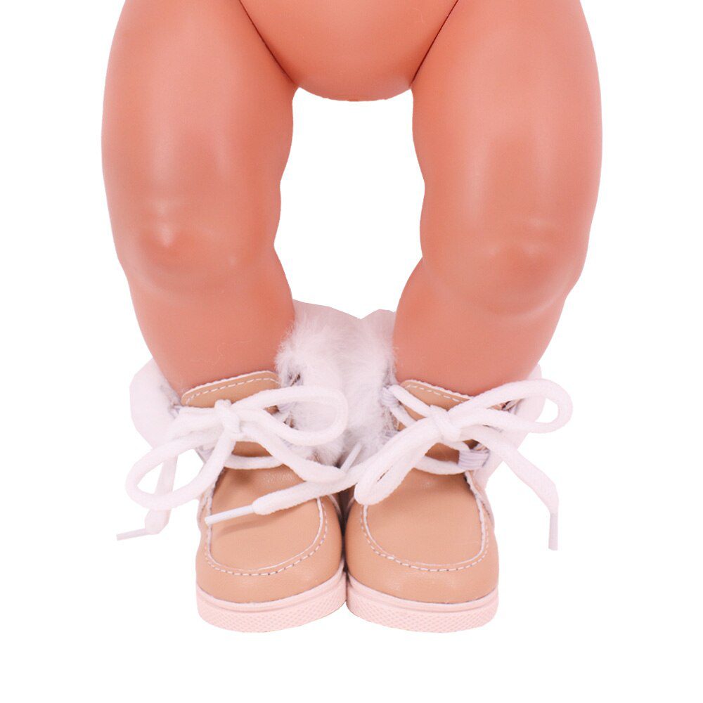 7cm Plush Boots Doll Shoes Clothes Accessories For 43cm Born Baby Doll,18 Inch Girl American,Our Generation,Toys For Girls,Gift