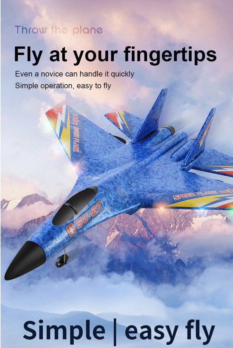 RC Foam Aircraft SU-35 Plane 2.4G Radio Control Glider Remote Control Fighter Plane Glider Airplane Foam Boys Toys for Children