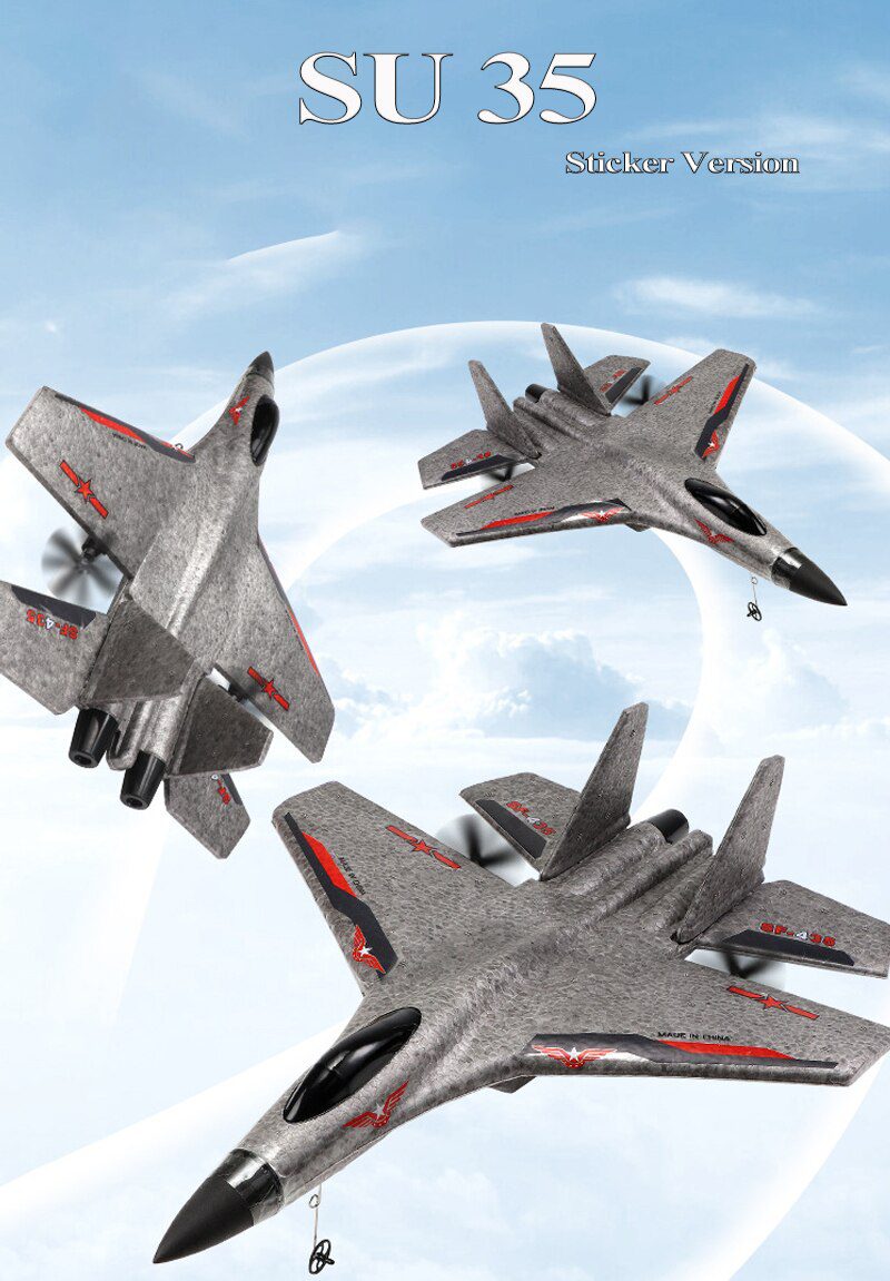 RC Foam Aircraft SU-35 Plane 2.4G Radio Control Glider Remote Control Fighter Plane Glider Airplane Foam Boys Toys for Children