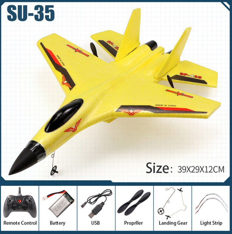 RC Foam Aircraft SU-35 Plane 2.4G Radio Control Glider Remote Control Fighter Plane Glider Airplane Foam Boys Toys for Children